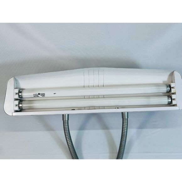 VTG 1950's DAZOR Art Deco Goose Neck Desk Lamp MCM Model 1000 Fluorescent - Picture 6 of 11